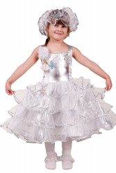 Карнавальный костюм "Снежинка-Серебро" детский